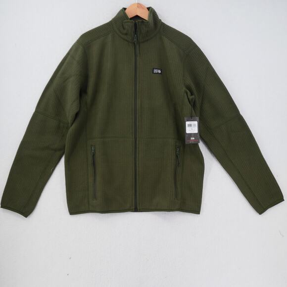 NEW Mountain Hardwear Men's Medium Explore Fleece Jacket, Surplus Green - Picture 4 of 16